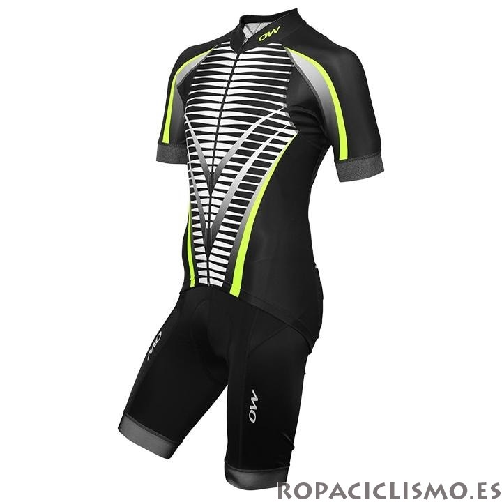 2020 Maillot One Way Tirantes Mangas Cortas Negro Amarillo